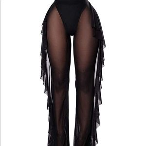 Mesh bottom swim coverup